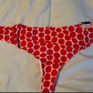 NWT Lane Bryant Cacique Red Polka Dot Thong  26/28